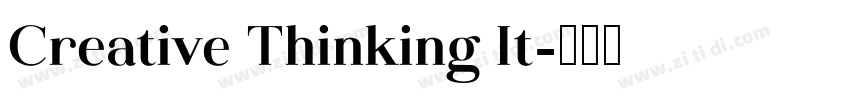 Creative Thinking It字体转换